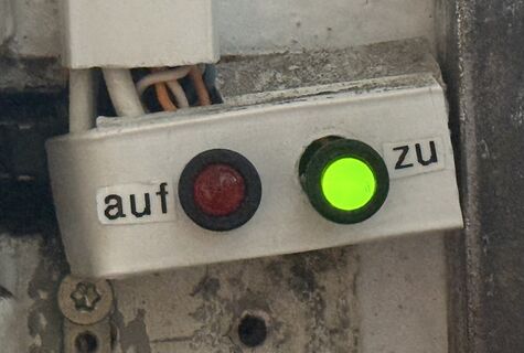 Anzeige Tür geschlossen.